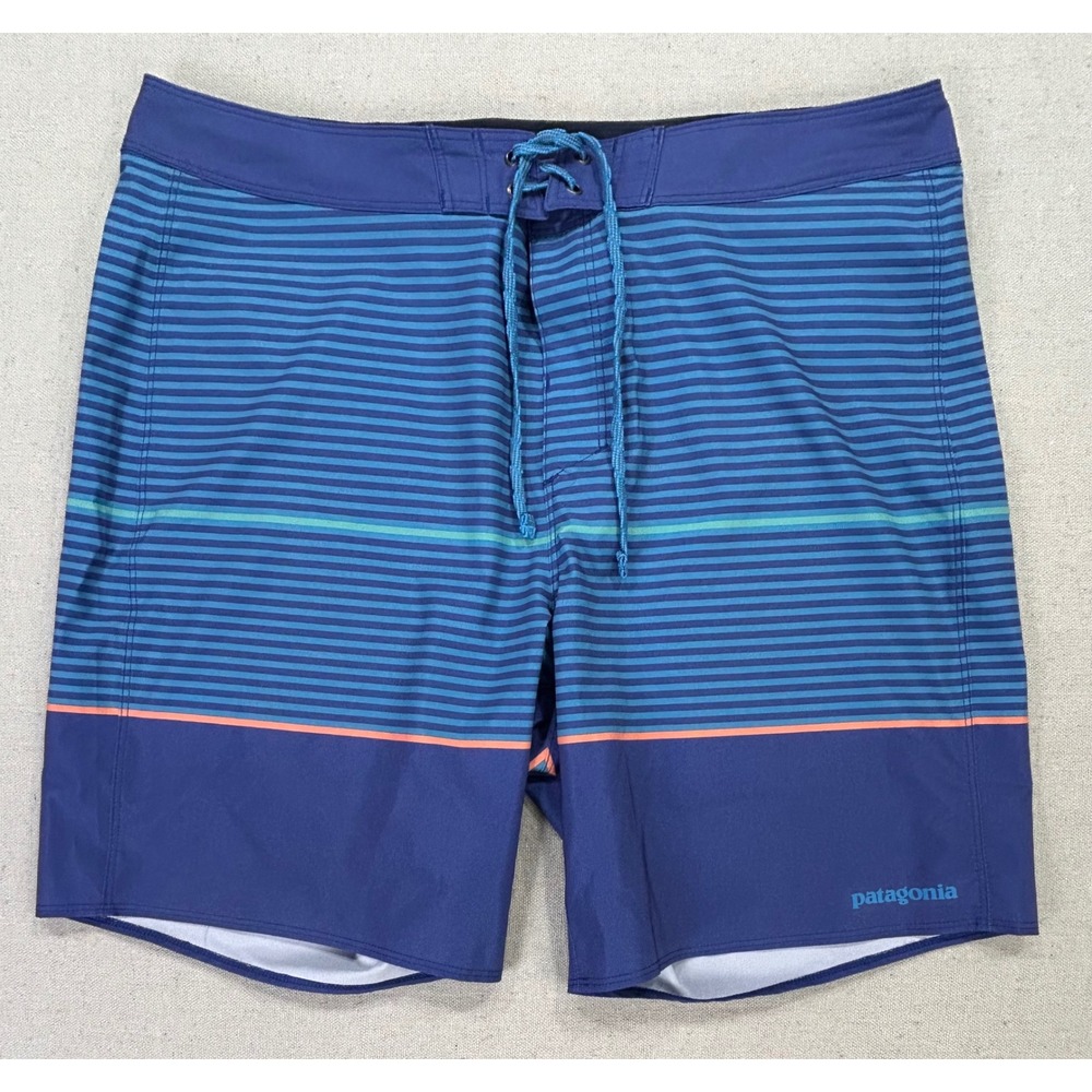 2-Patagonia Mens Board Shorts 34 Bundle Hydro Series Striped Swim Trunks